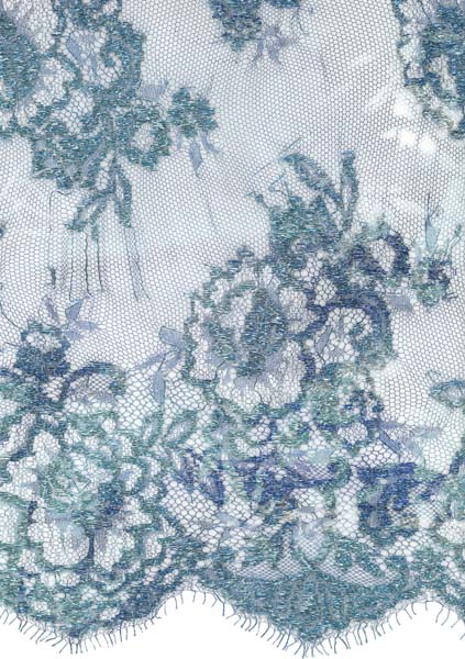 PRINTED FRENCH LACE - ROYAL